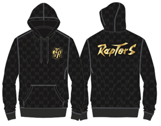 Toronto Raptors Mitchell & Ness Gold Lightning Strikes Over Hoodie