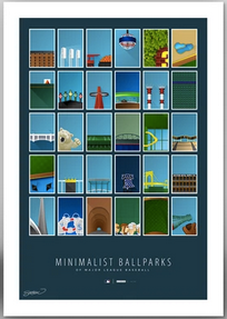 MLB Ballparks Minimalist 11 x 17 Print
