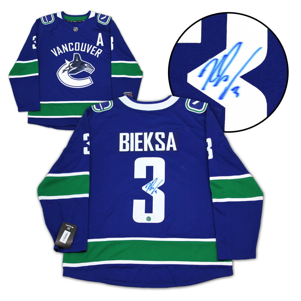 AUTOGRAPHED 2009-10 KEVIN BIEKSA GAME WORN JERSEY W/ COA VANCOUVER CANUCKS