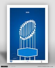 L. A. Dodgers Mininalist Championship 11 x 17 Print