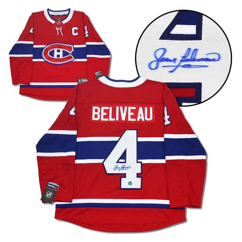 Jean Beliveau Montreal Canadiens Signed Fanatics Hockey Jersey