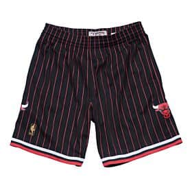 Chicago Bulls Black Pinstripe Swingman Shorts
