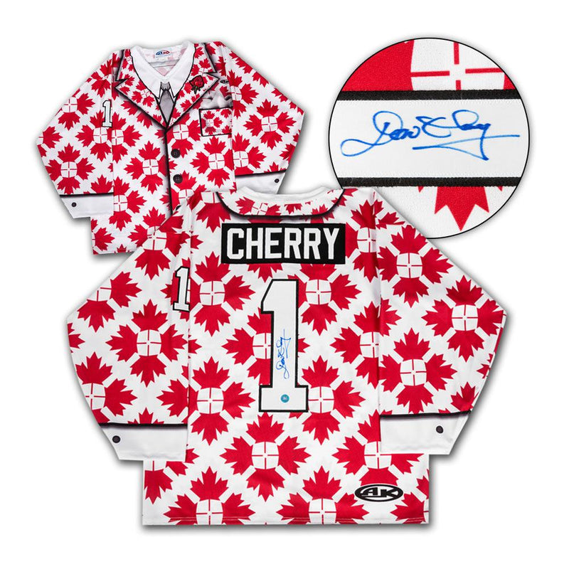 Don Cherry Autographed Canada Maple Leaf Custom Suit Jacket Hockey Jersey