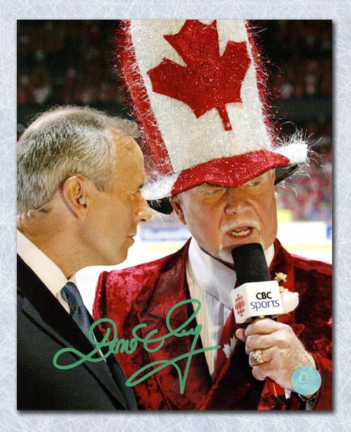 Don Cherry Hockey Night in Canada Autographed Canada Hat 8 x 10 Photo