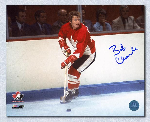 Bobby Clarke Team Canada Autographed 1972 Summit Series 8x10 Photo Framed