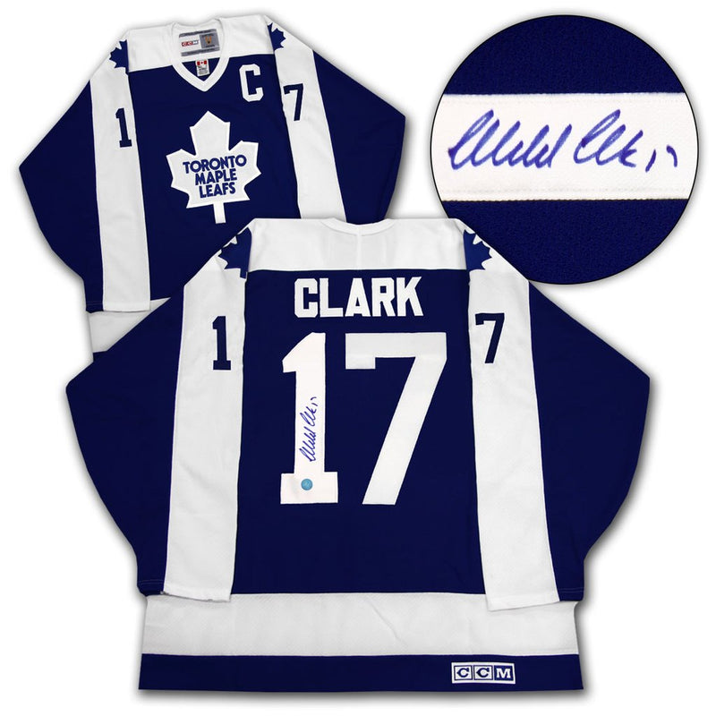 Wendel Clark Toronto Maple Leafs Autographed CCM Vintage Hockey Jersey