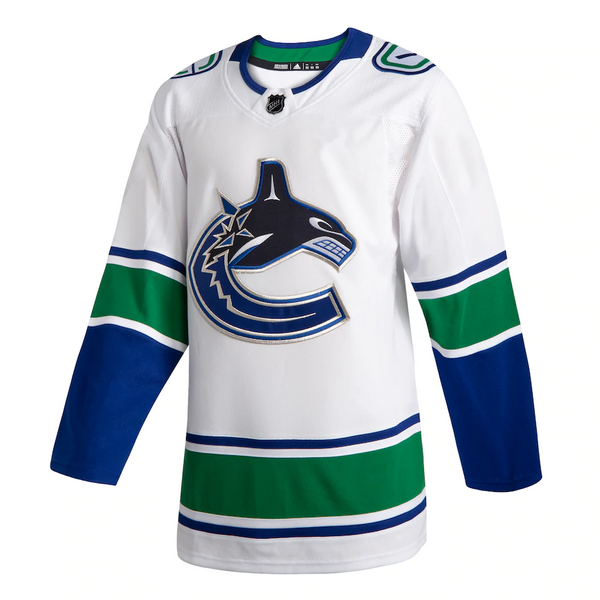 Vancouver Canucks White Away Jersey Customized