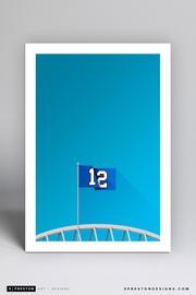 Seattle Seahawks Minimalist Stadium 11 x 17 Print