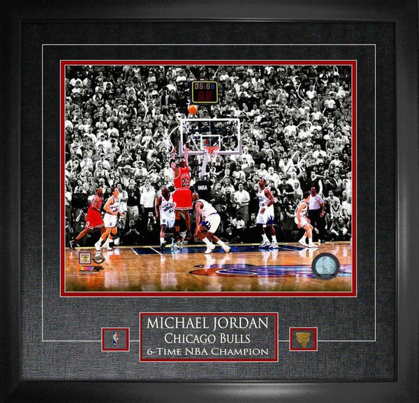 Chicago Bulls Michael Jordan 16 x 20 Etched Mat Scoring vs Utah
