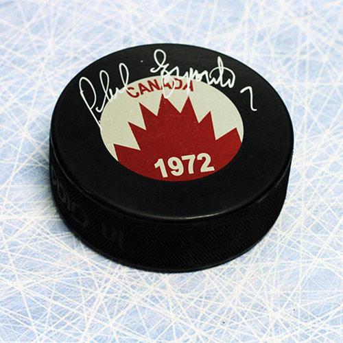 Phil Esposito Team Canada Autographed 1972 Summit Series Hockey Puck