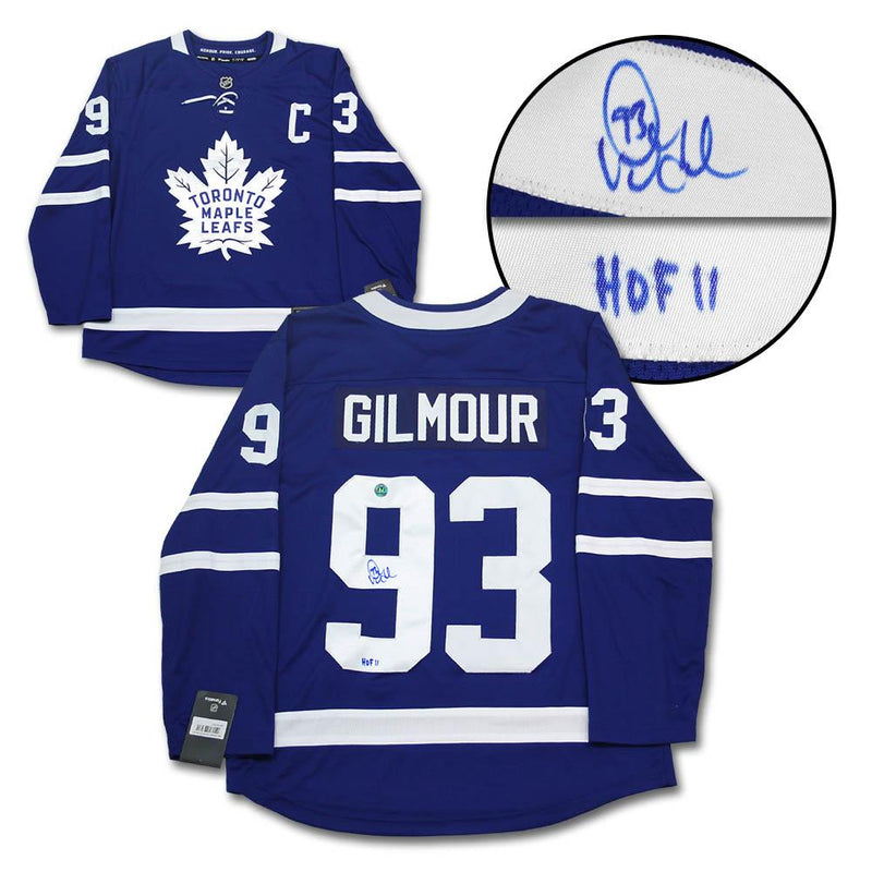 Doug Gilmour Toronto Maple Leafs Autographed Blue Fanatics Replica Hockey Jersey