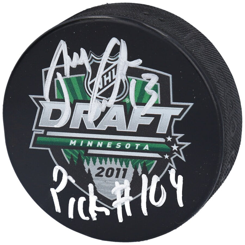 Calgary Flames Johnny Gaudreau Signed Draft Puck w/Inscription