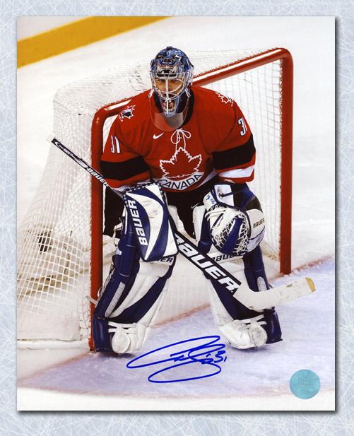 Curtis Joseph Team Canada Autographed 2002 Olympic Hockey 8x10 Photo Framed