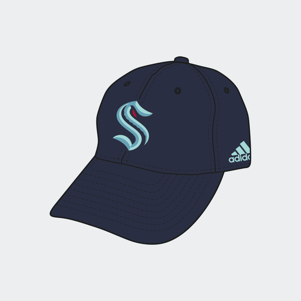 Seattle Kraken Slouch Flexfit Adidas Hat