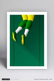 Green Bay Packers Lambeau Field Minimalist 11 x 17 Print