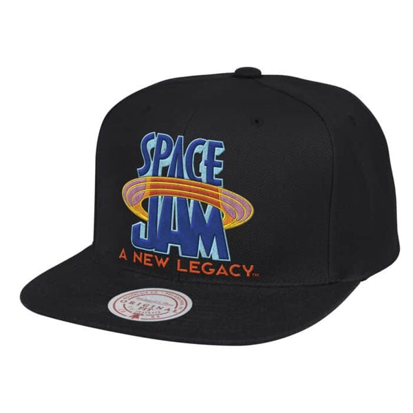 Space Jam 2 New Legacy Black Snapback Hat by Mitchell & Ness