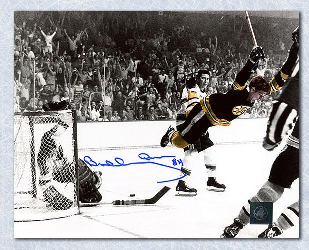 Bobby Orr Boston Bruins Autographed Spotlight Winning Goal 8 x 10 Photo Framed