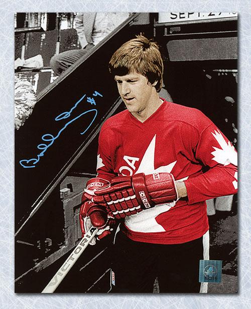 Bobby Orr Team Canada Autographed 1976 Canada Cup Colour Spotlight 8 x 10 Photo Framed