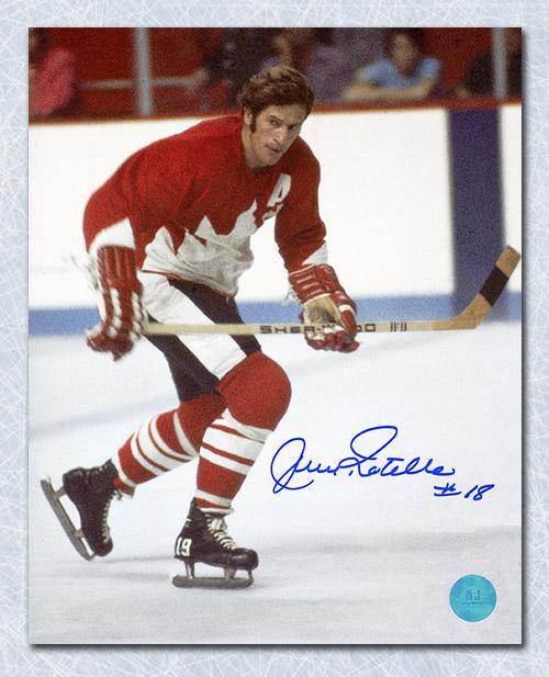 Jean Ratelle Team Canada Autographed 1972 Summit Series 8x10 Photo Framed