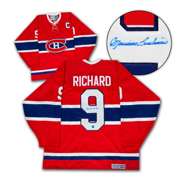 Maurice Rocket Richard Montreal Canadiens Autographed CCM Vintage Hockey Jersey