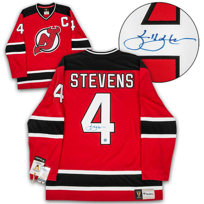 Scott Stevens New Jersey Devils Autographed Fanatics Vintage Hockey Jersey