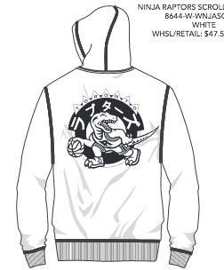 Toronto Raptors White Ninja Hoodie