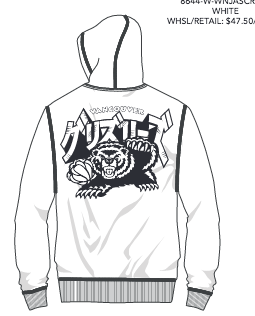 Vancouver Grizzlies White Ninja Hoodie