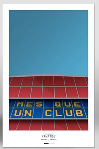 FC Barcelona Camp Nou Minimalist 11 x 17 Print