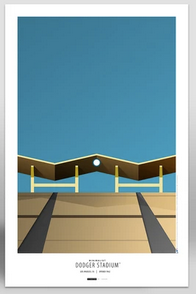 Dodger Stadium Minimalist 11 x 17 Print