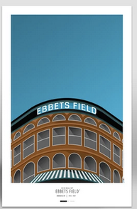 Ebbets Field Minimalist Print 11 x 17