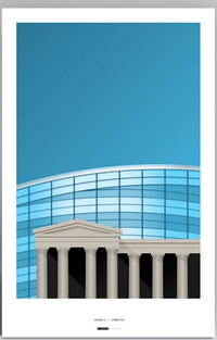 Chicago Bears Soldier Field Minimalist 11 x 17 Print