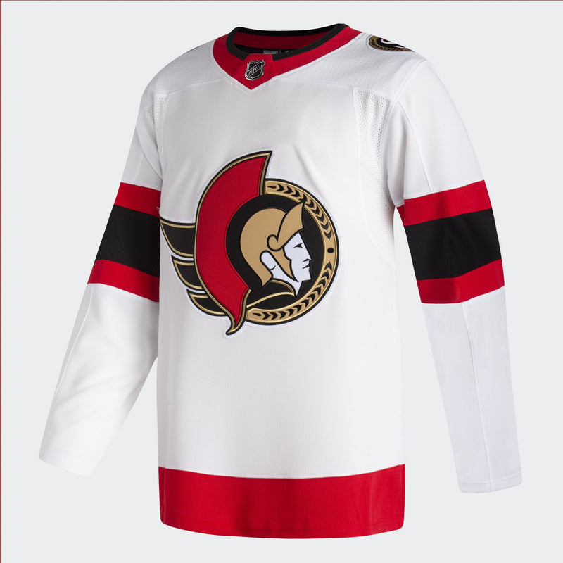 Ottawa Senators White Away Jersey Customized