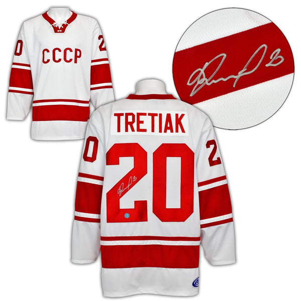 Vladislav Tretiak CCCP-Russia Autographed 1972 Summit Series White Hockey Jersey