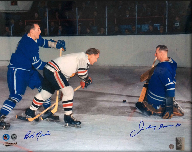 Toronto Maple Leafs Bower & Nevin Dual Signed 16 X 20 Photo Framed