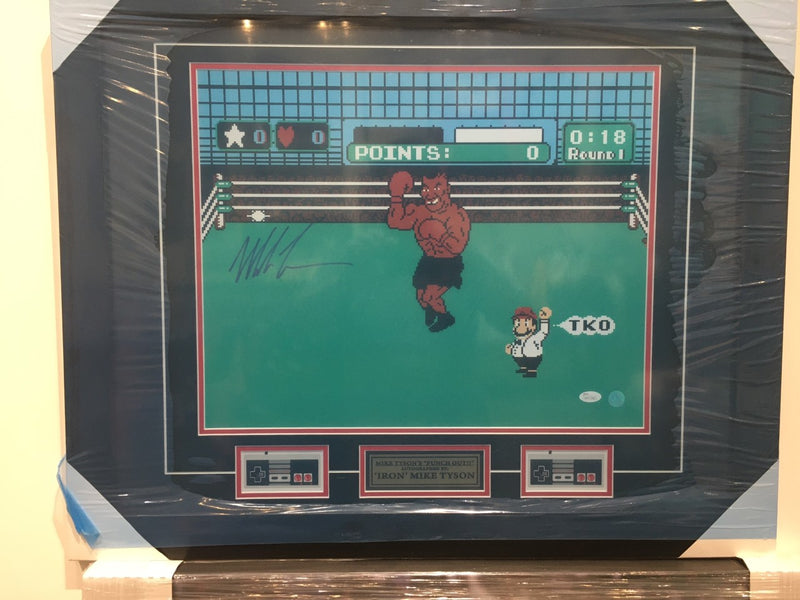 Mike Tyson Signed NES Punchout 16 x 20 Framed Photo