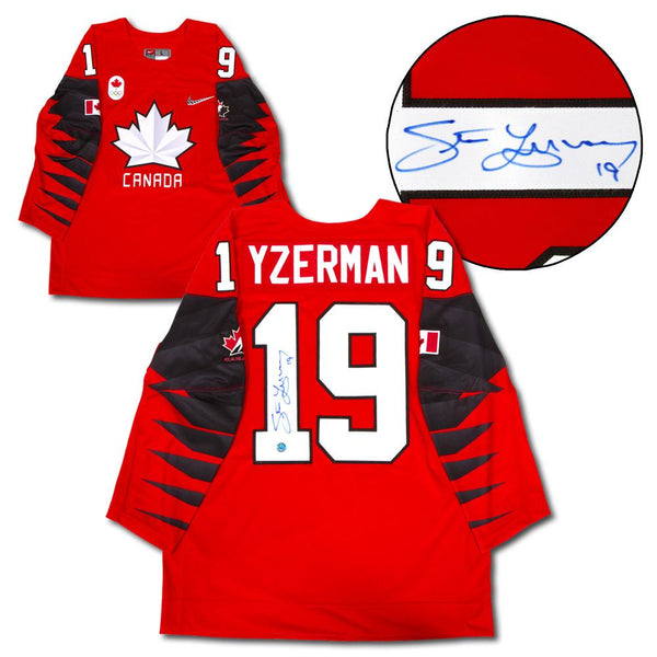 Steve Yzerman Team Canada Autographed Red Nike Hockey Jersey