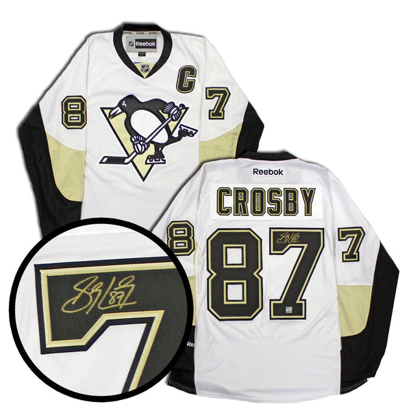 Pittsburgh Penguins Sidney Crosby Signed White Jersey