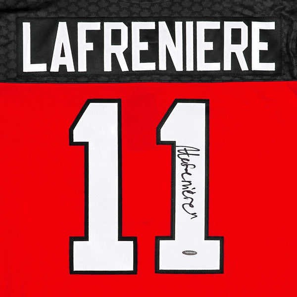 Alexis Lafreniere Team Canada Signed Nike Red Jersey with COA
