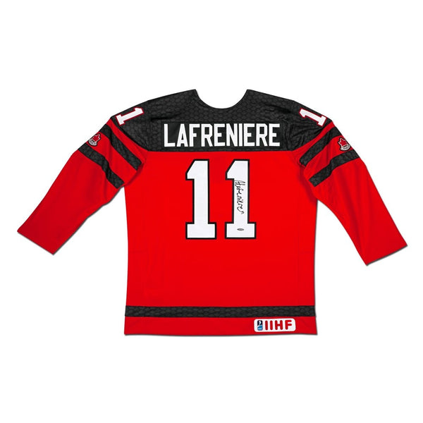 Alexis Lafreniere Team Canada Signed Nike Red Jersey with COA