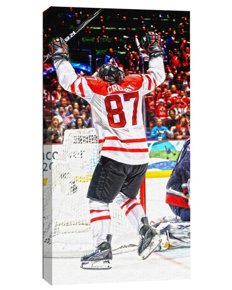 Team Canada Sidney Crosby 14x28 Golden Goal Canvas