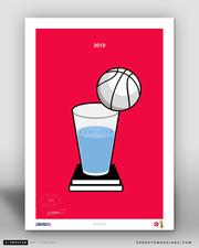 Toronto Raptors Minimalist NBA Championship 11 x 17 Print