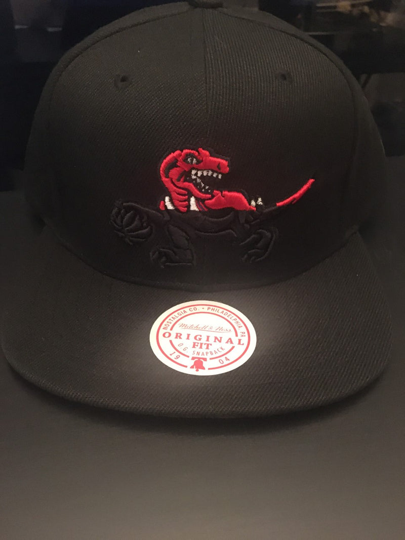 Toronto Raptors Black Dip Snapback Hat by Mitchell & Ness
