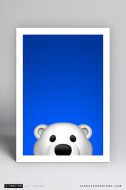 Toronto Maple Leafs Carlton the Mascot Minimalist 11 x 17 Print