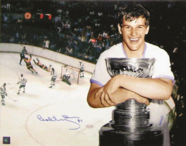 Boston Bruins Bobby Orr Signed 16x20 Framed Photo "The Goal"