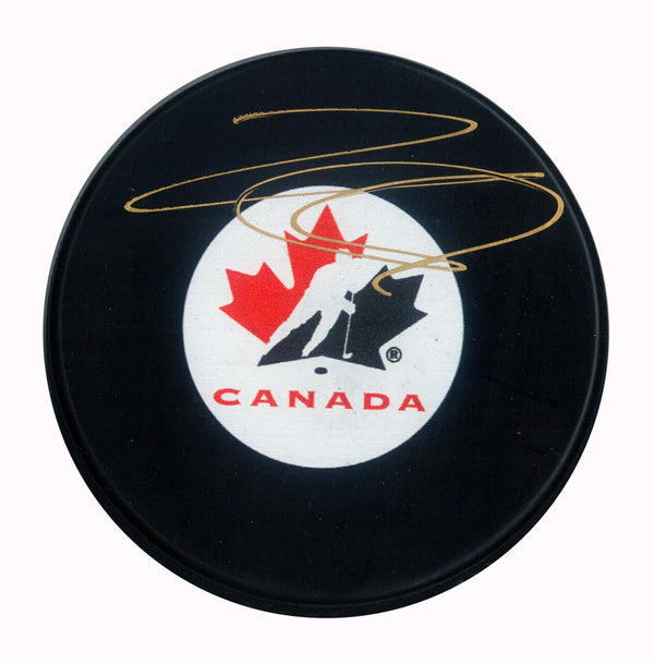 Team Canada Nathan MacKinnon Signed Puck