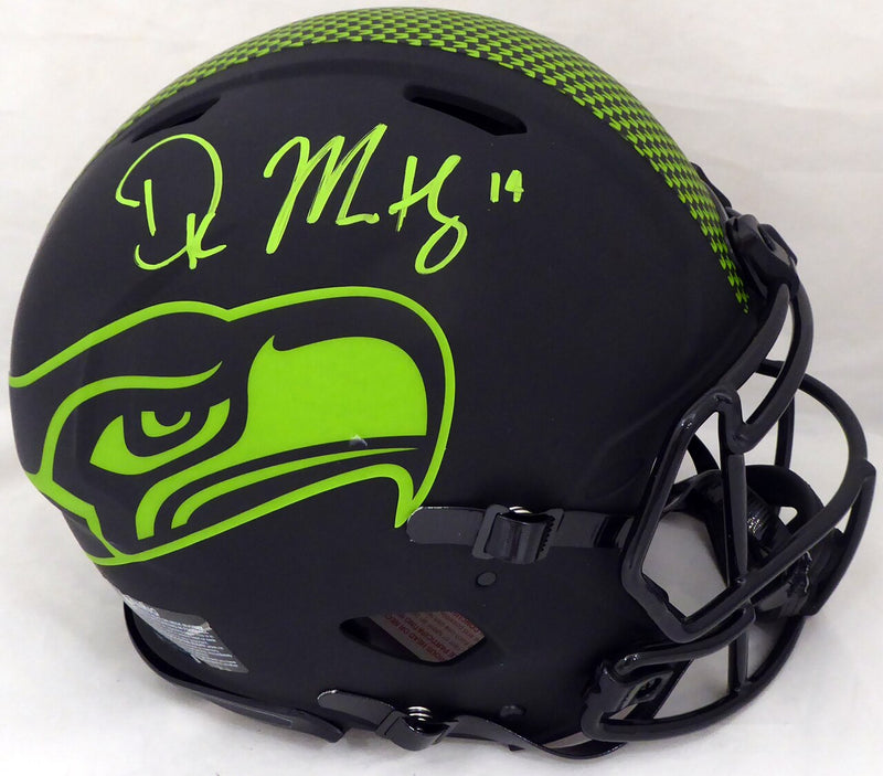 DK Metcalf Signed Matte Black Seattle Seahawks Helmet