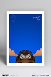Winnipeg Jets Minimalist Mascot 11 x 17 Print