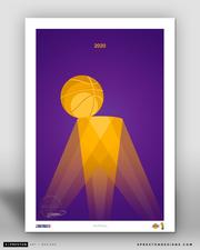 L. A. Lakers Minimalist Championship 11 x 17 Print