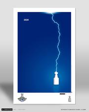 Tampa Bay Lightning Minimalist Championship 11 x 17 Print