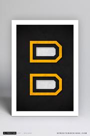 Boston Bruins Minimalist Logo Print